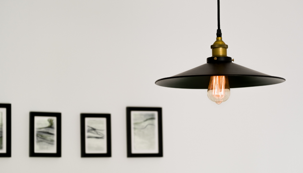 abat jour suspendu en metal